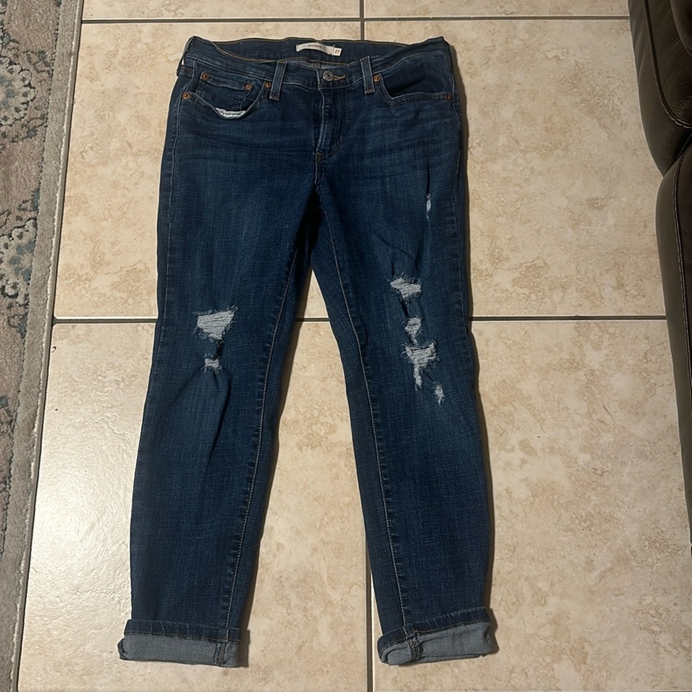 Levi Cropped Boyfriend Jeans